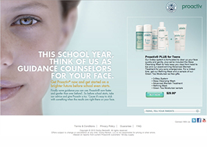 Proactiv Teen Landing Page