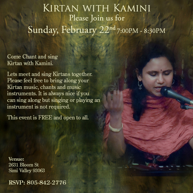 Kirtan with Kamini on Feb 22, 2015