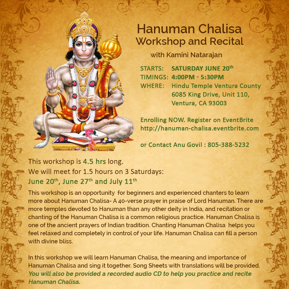 Hanuman Chalisa Workshop with Kamini