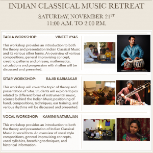 Indian Classical Music Retreat with Kamini Natarajan