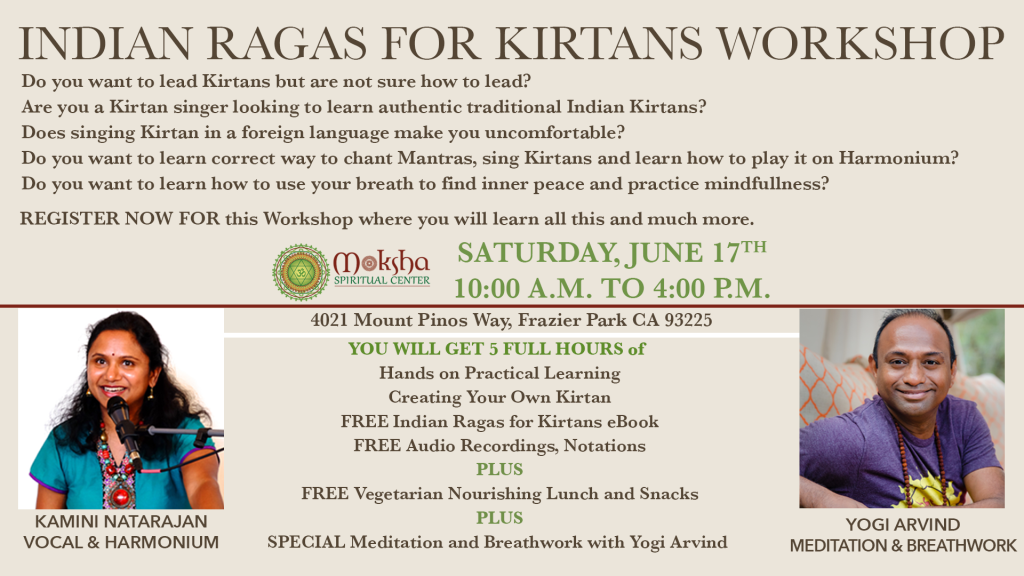 Kirtan Workshop with Kamini at Moksha Spiritual Center